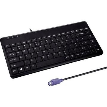 PERIBOARD-409 P Mini PS2 Tastatur Schnurgebunden - 315x147x21mm - 1.8 Meter Kabel - QWERTZ
