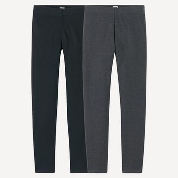 2er-Set warme Leggings aus Molton