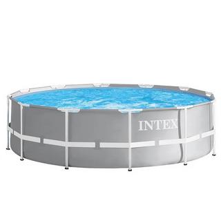 Intex  Intex 26724GN Aufstellpool Gerahmter Pool Rund 14614 l Grau 