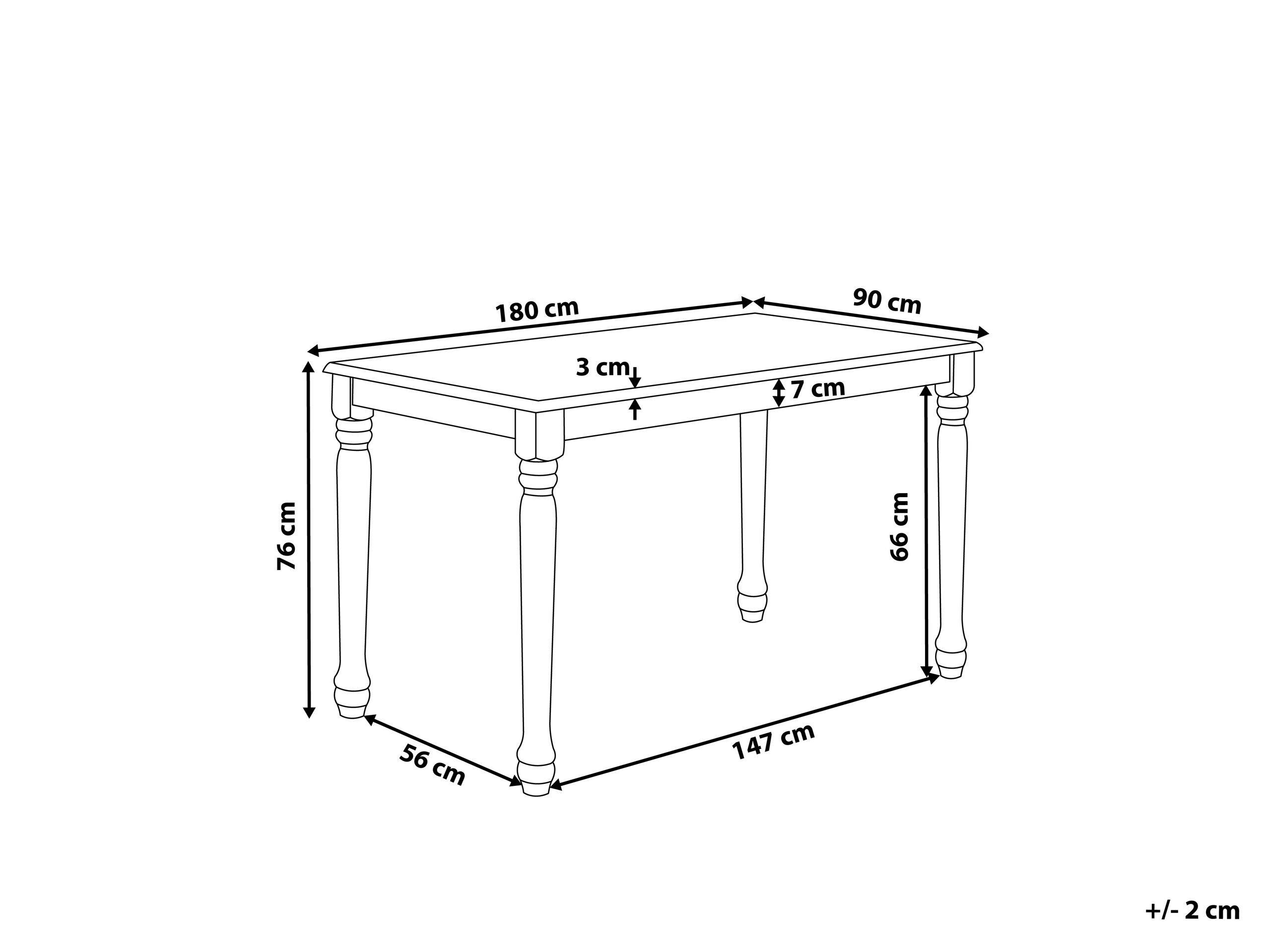 Beliani Tisch für 8 Personen aus MDF-Platte Klassisch CARY  