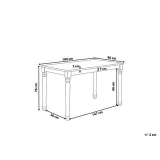 Beliani Tisch für 8 Personen aus MDF-Platte Klassisch CARY  