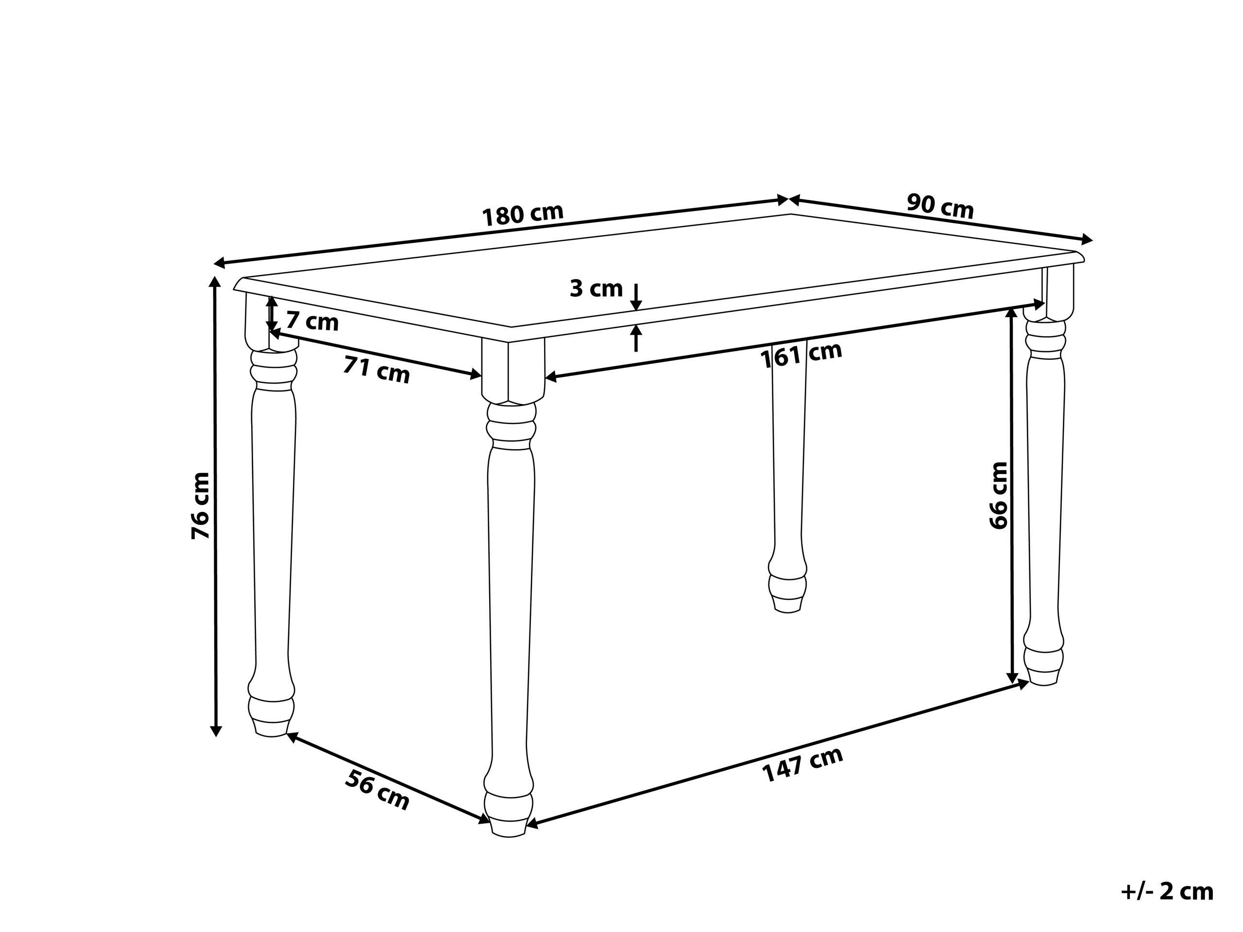 Beliani Tisch für 8 Personen aus MDF-Platte Klassisch CARY  