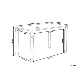 Beliani Tisch für 8 Personen aus MDF-Platte Klassisch CARY  