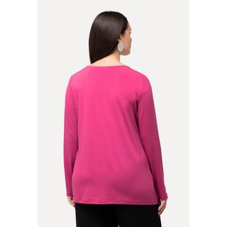 Ulla Popken  Shirt, Cut-Out, asymmetrischer Ausschnitt, Langarm 