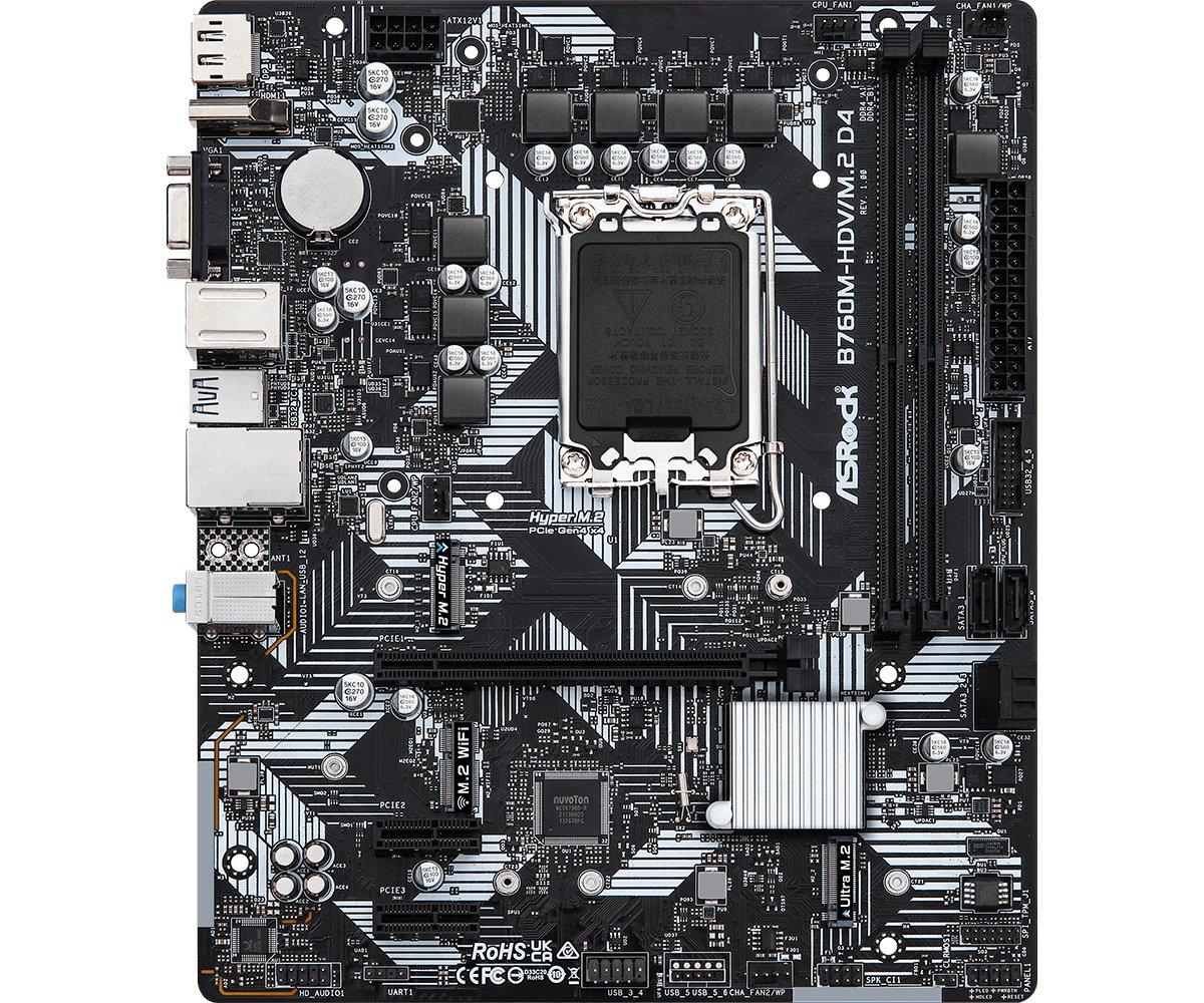 ASRock  B760M-HDV/M.2 D4 Intel B760 LGA 1700 micro ATX 