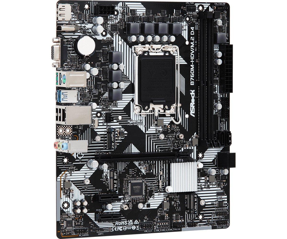 ASRock  B760M-HDV/M.2 D4 Intel B760 LGA 1700 micro ATX 