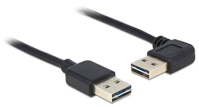 DeLock  1m USB 2.0 A m/m 90° cavo USB USB A Nero 