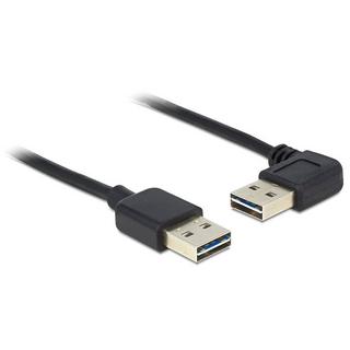 DeLock  1m USB 2.0 A m/m 90° cavo USB USB A Nero 