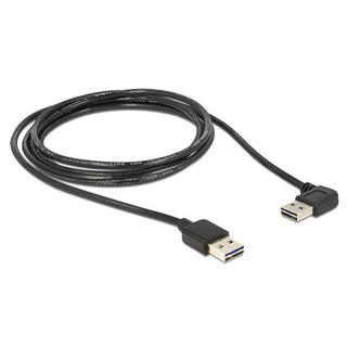 DeLock  1m USB 2.0 A m/m 90° cavo USB USB A Nero 