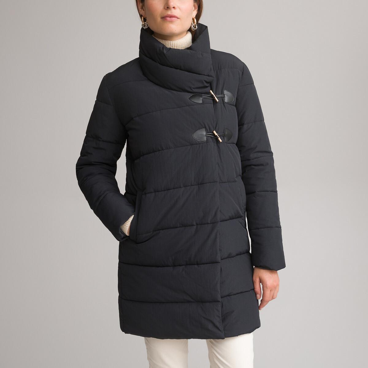 Image of Gesteppter Wintermantel Mit Reissverschluss Damen Schwarz 48