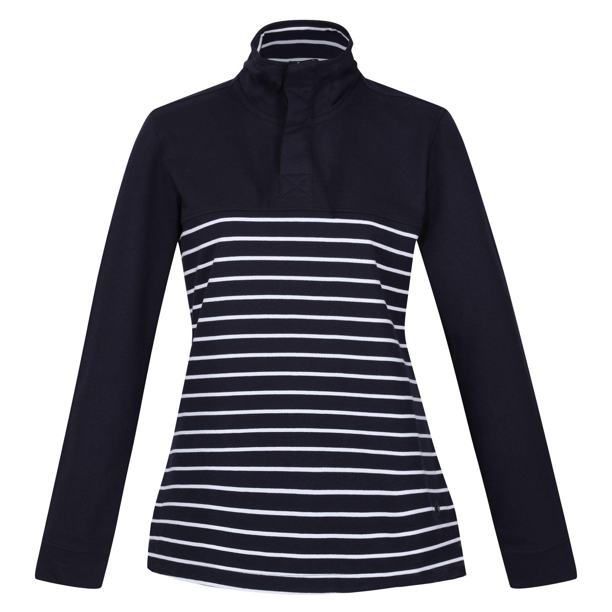 Image of Bayla Sweatshirt Knopfhals Damen Marine 34