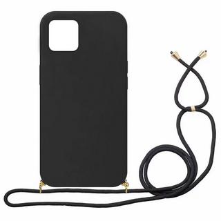 mobileup  Eco Case mit Kordel iPhone 12 / 12 Pro - Black 