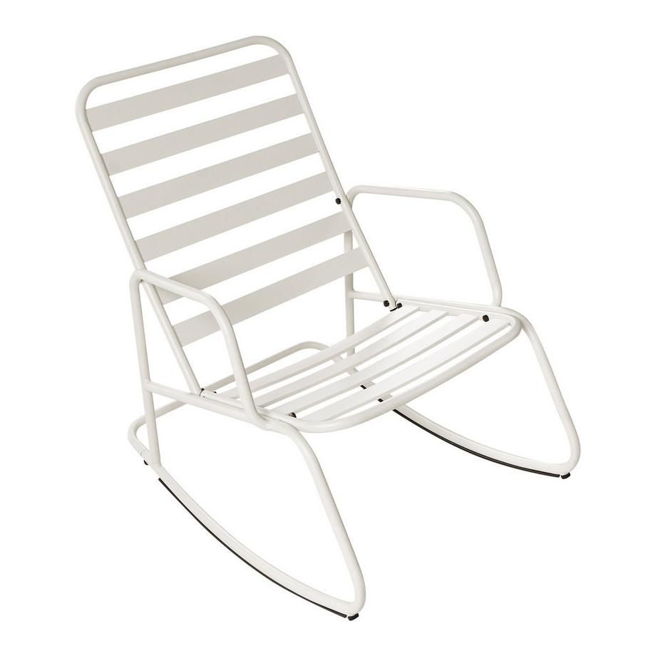 Beliani Sedia a dondolo da giardino en Alluminio Moderno TURI  