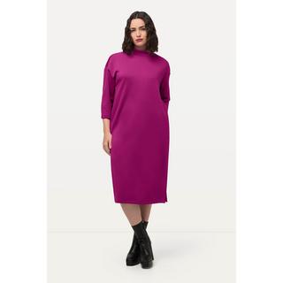 Ulla Popken  Robe en molleton de modal mélangé, à col montant et manches 3/4, poches 