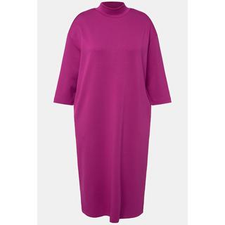 Ulla Popken  Robe en molleton de modal mélangé, à col montant et manches 3/4, poches 