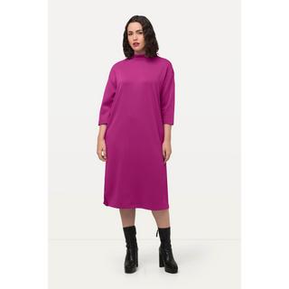 Ulla Popken  Robe en molleton de modal mélangé, à col montant et manches 3/4, poches 