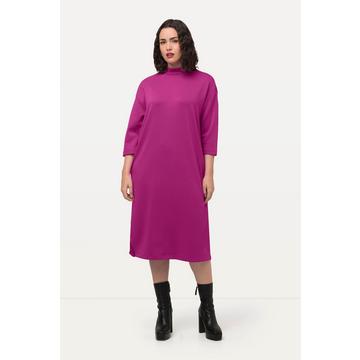 Robe en molleton de modal mélangé, à col montant et manches 3/4, poches