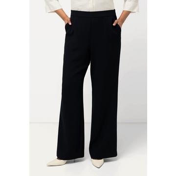 Pantalon de tailleur à jambe droite et large, taille élastique