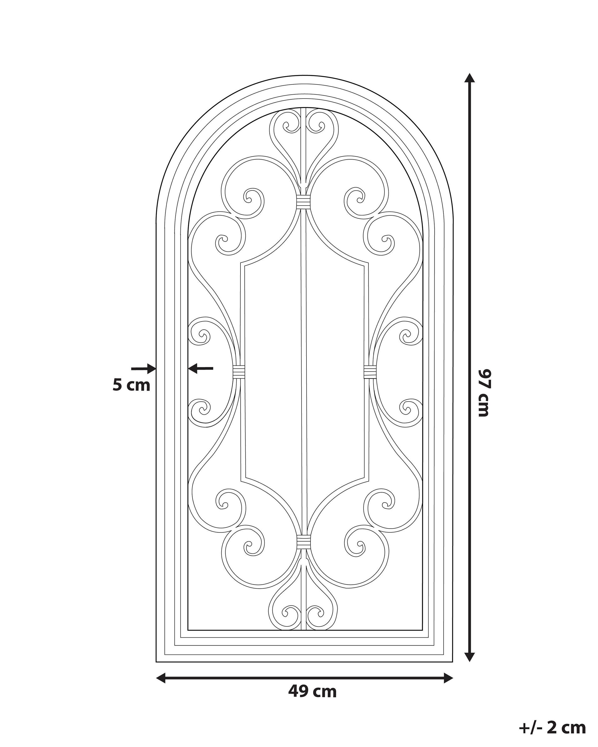 Beliani Miroir en Acier Rétro CAMPEL  