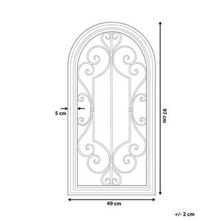 Beliani Miroir en Acier Rétro CAMPEL  