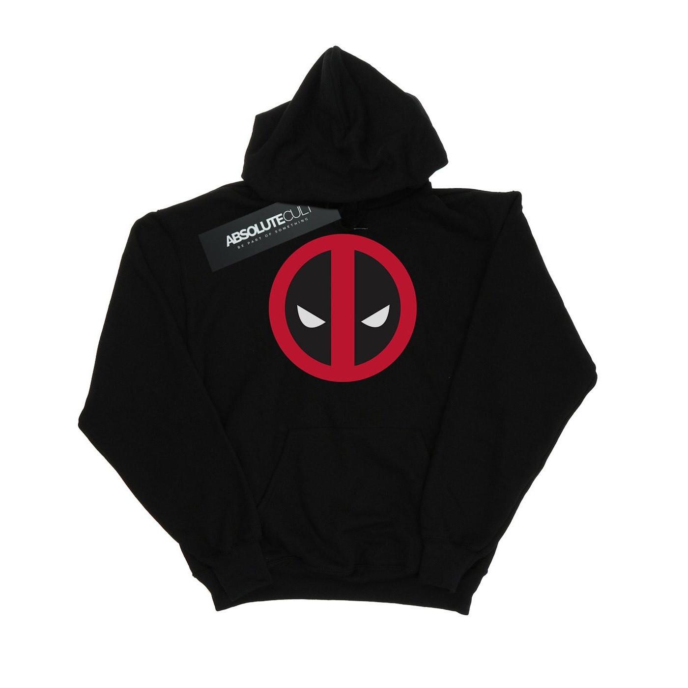 Image of Deadpool Large Clean Logo Kapuzenpullover Damen Schwarz XL