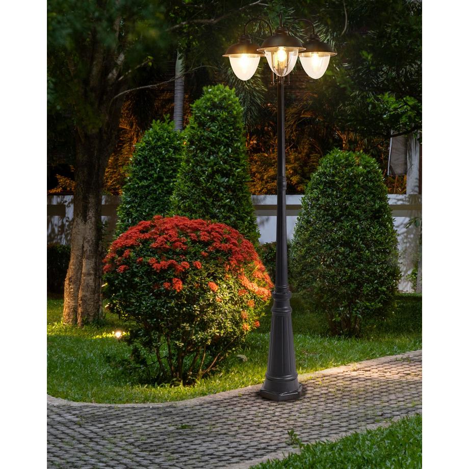 Beliani Lampadaire extérieur en Aluminium Rétro BANKA  