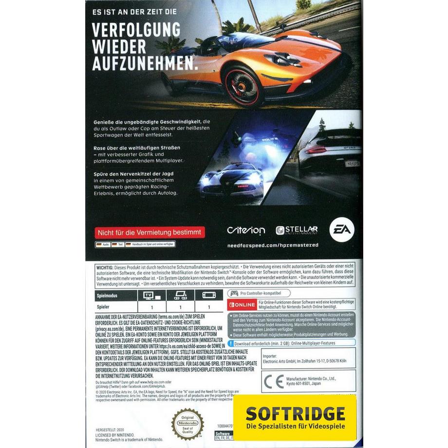 ELECTRONIC ARTS  Need for Speed Hot Pursuit Remastered 