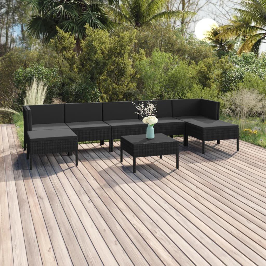 VidaXL Garten-sofagarnitur poly-rattan  