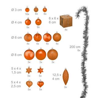 Northix Christbaumkugeln-Set, 110 Stück  