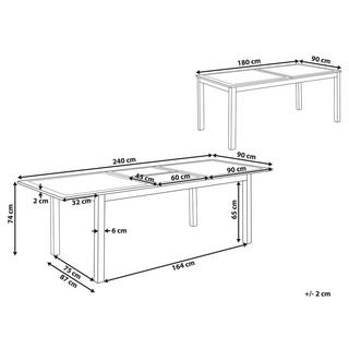 Beliani Gartentisch aus Aluminium Modern SKALOMA  