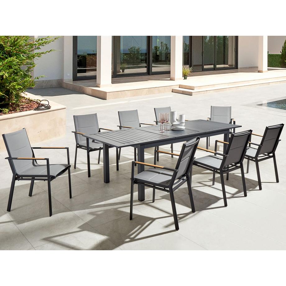 Beliani Ausziehbarer Gartentisch aus Aluminium  SKALOMA  