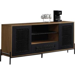 mutoni Buffet en placage de bois 164x43x76 noir  