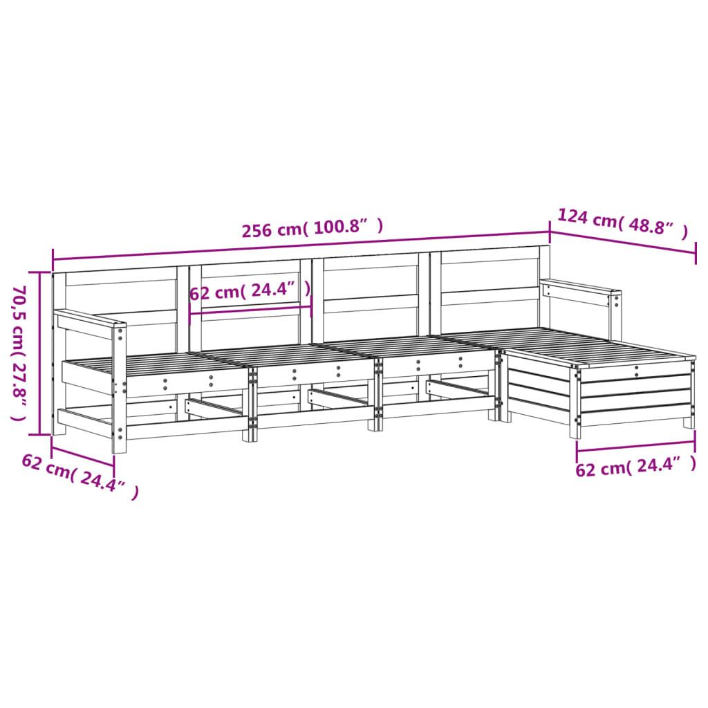VidaXL set divano da giardino Legno di pino  