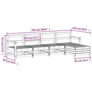 VidaXL set divano da giardino Legno di pino  