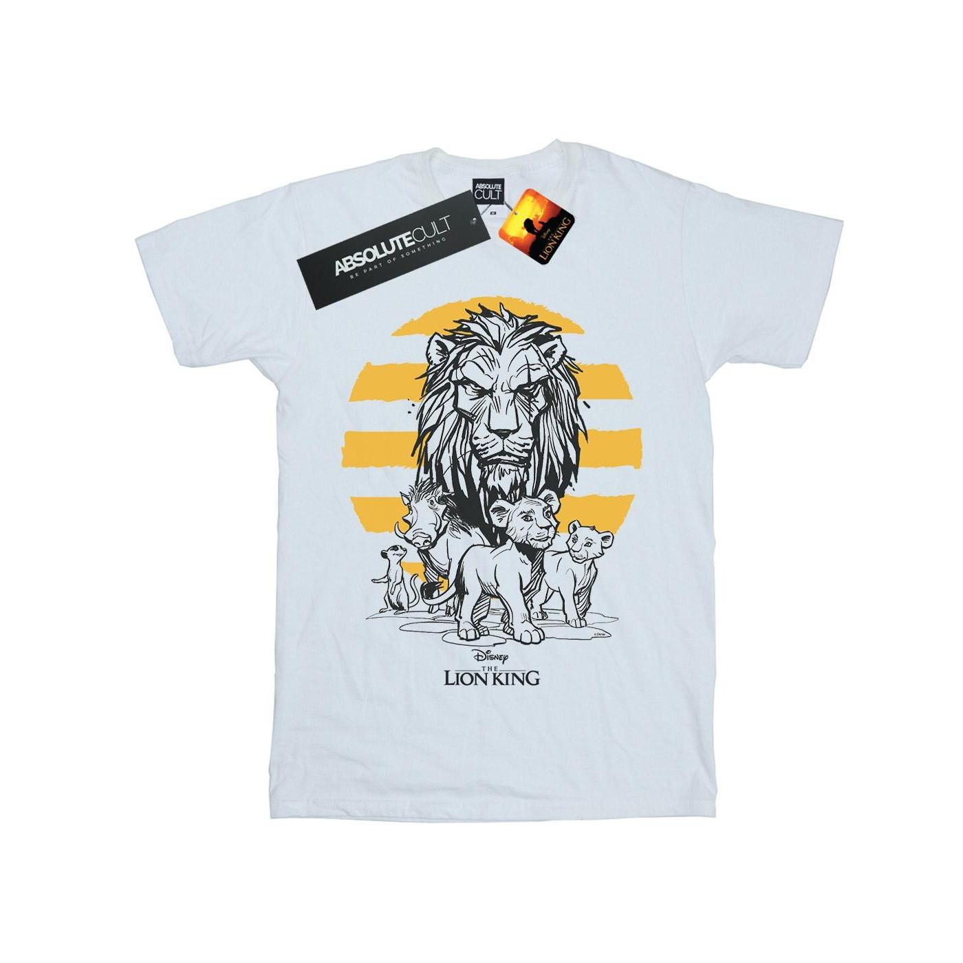 Image of The Lion King Movie Group Tshirt Damen Weiss XL