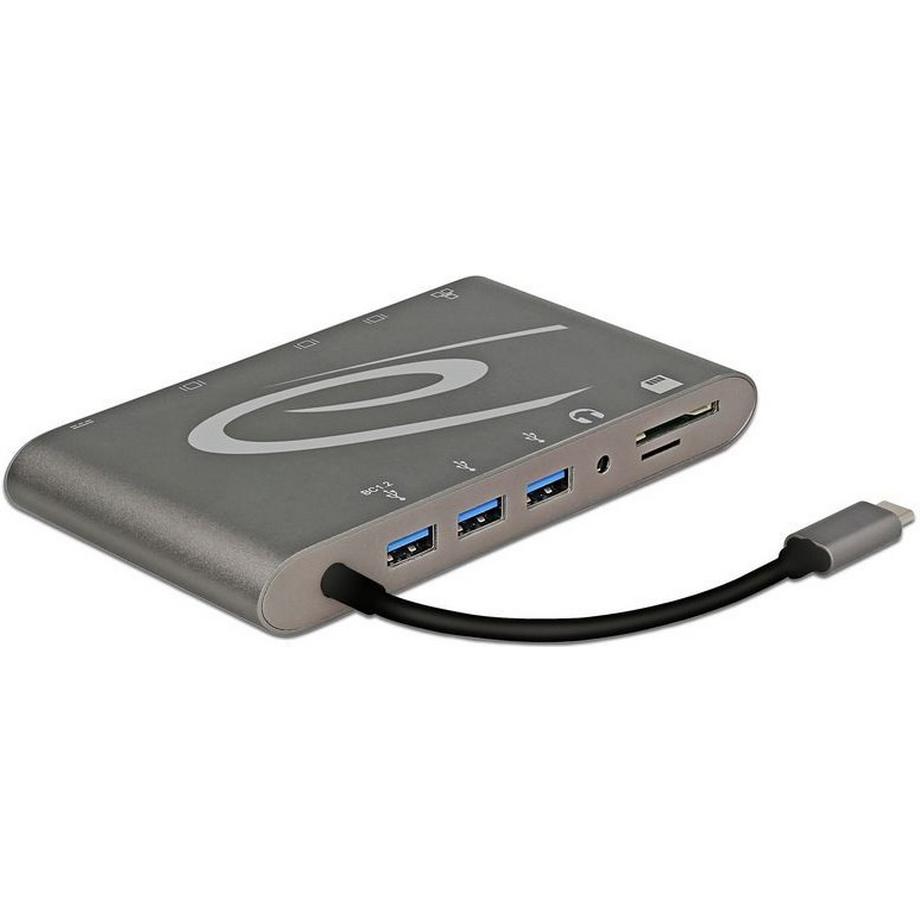 DeLock  Dockingstation USB3.1-C - dunkelgrau 