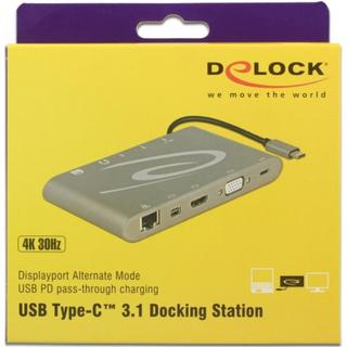 DeLock  Dockingstation USB3.1-C - dunkelgrau 