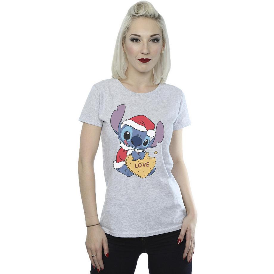 Disney Stitch Christmas Love Cookie T-Shirt  