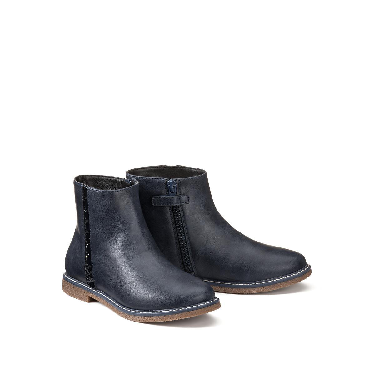 Image of Boots Mit Reissverschluss Damen Blau 27