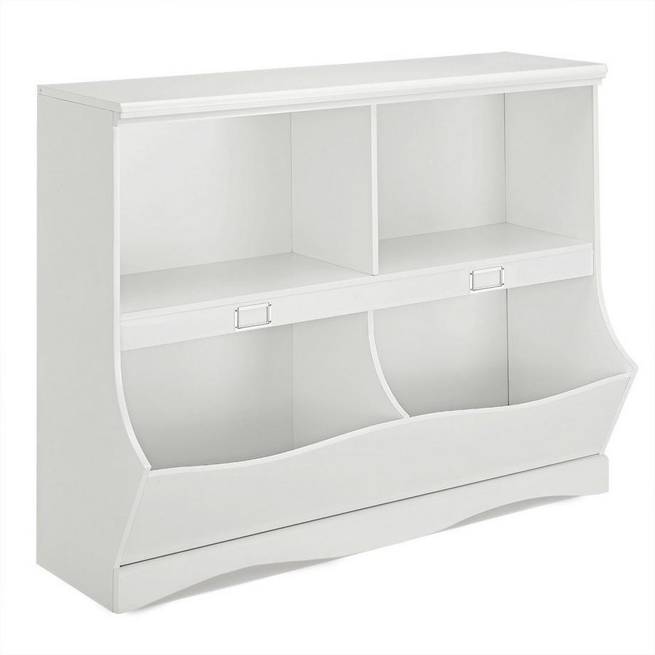 Northix Etagère de rangement avec conteneurs Etagère à jouets pour enfants 105,5 x 39,5 x 84 cm blanc  