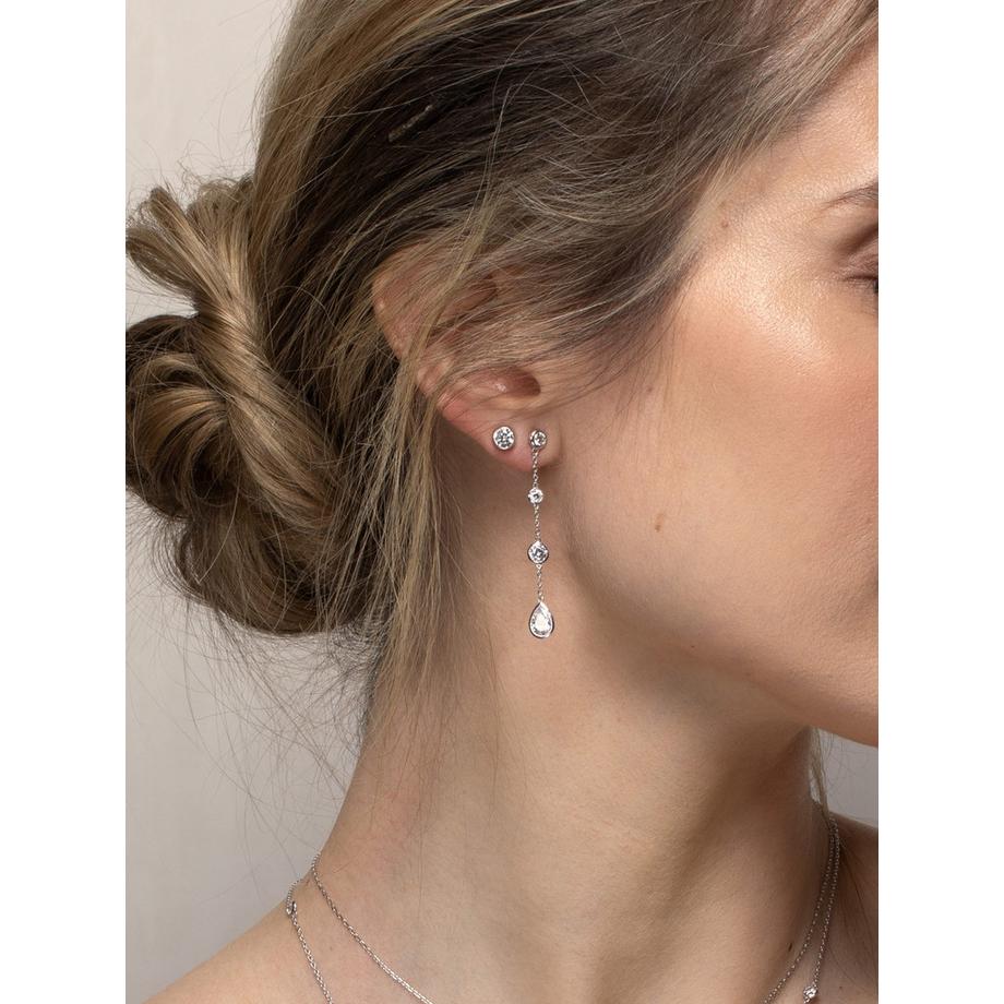 PHANTASYA  Boucles d'oreilles clous Zirconia 1263 or rose 