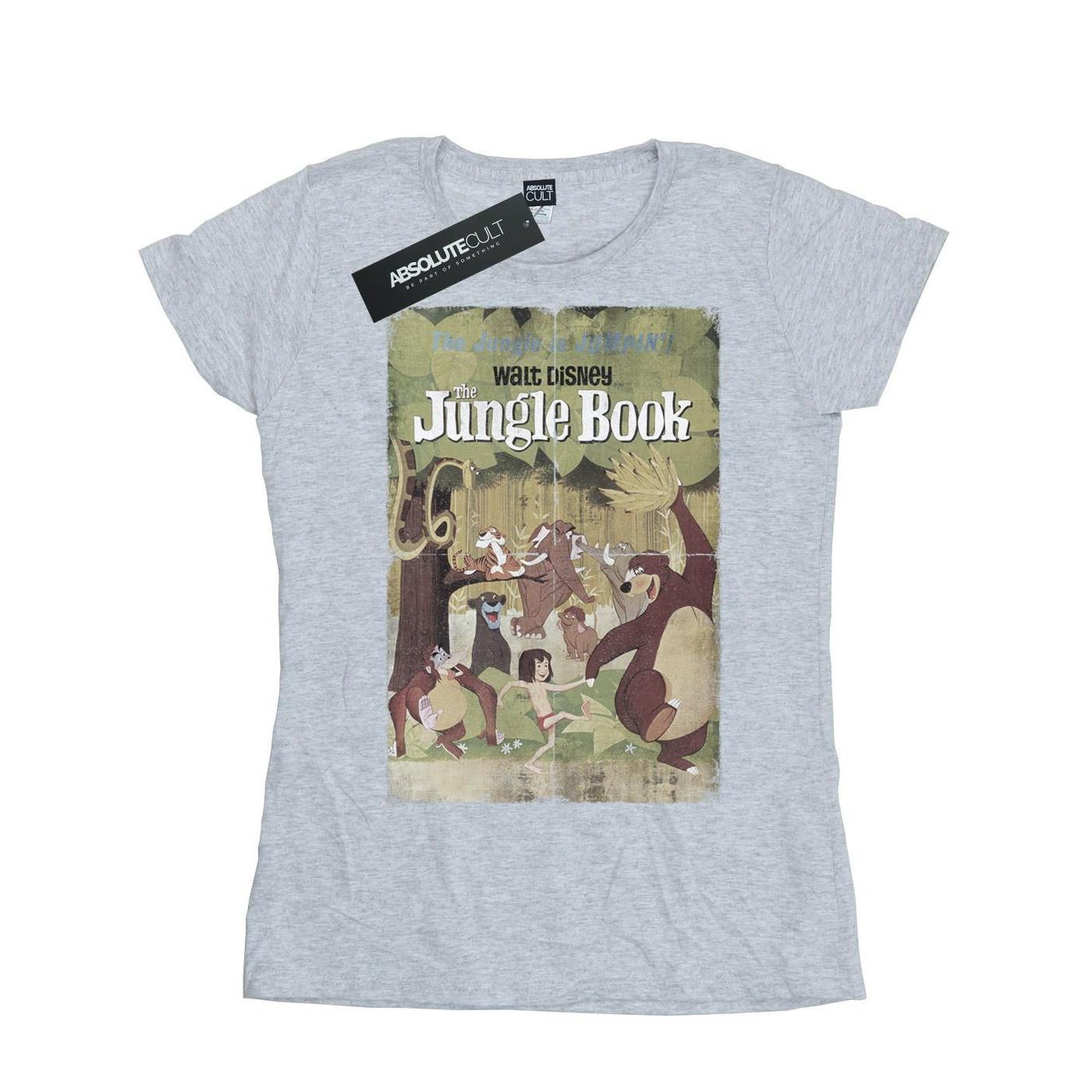 Image of The Jungle Book Retro Poster Tshirt Damen Grau XL