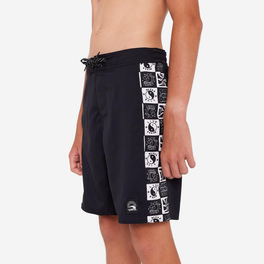 Boardshort surf ragazzo poliestere flessibile