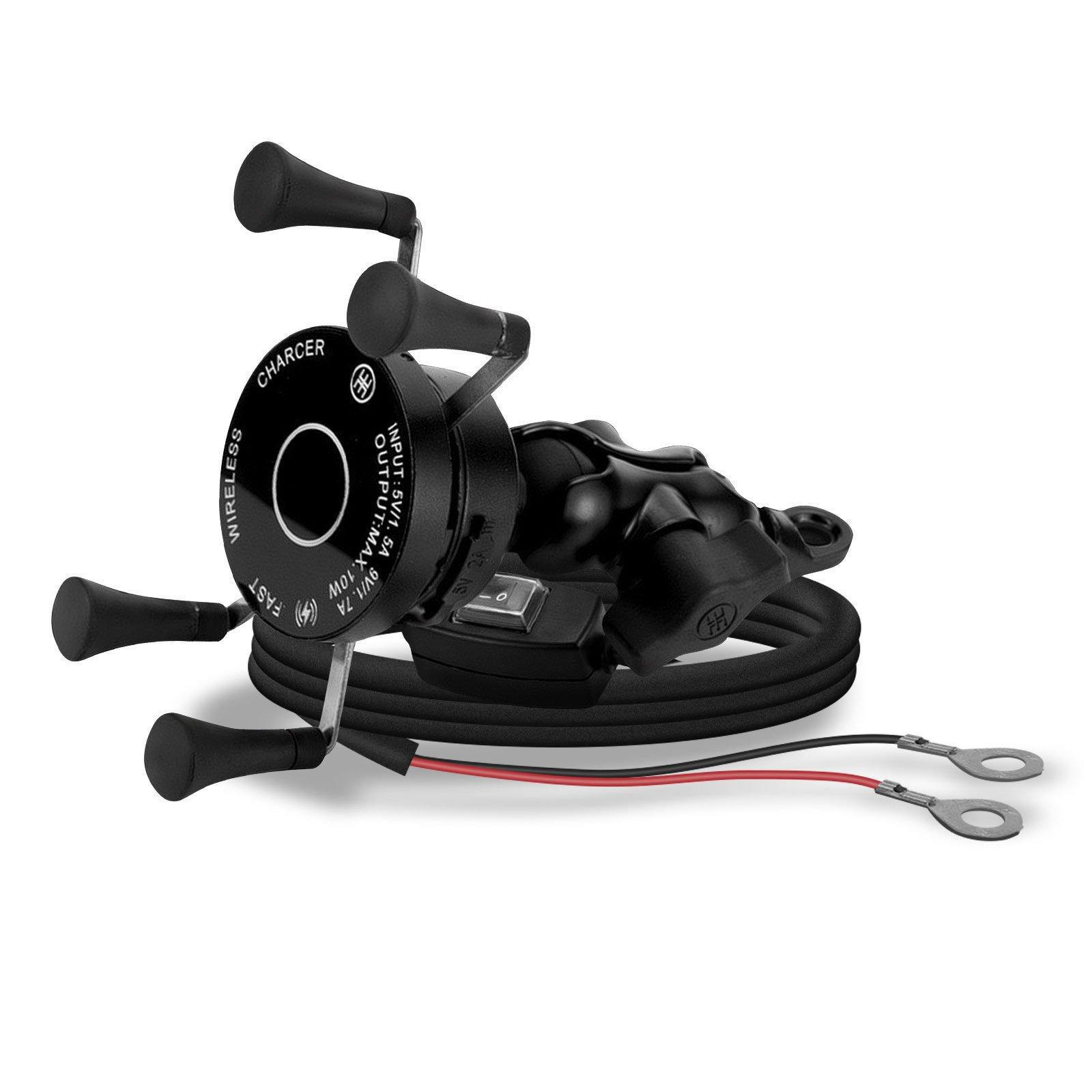 Image of Motorradhalterung Qi-ladegerät Handy Unisex Schwarz