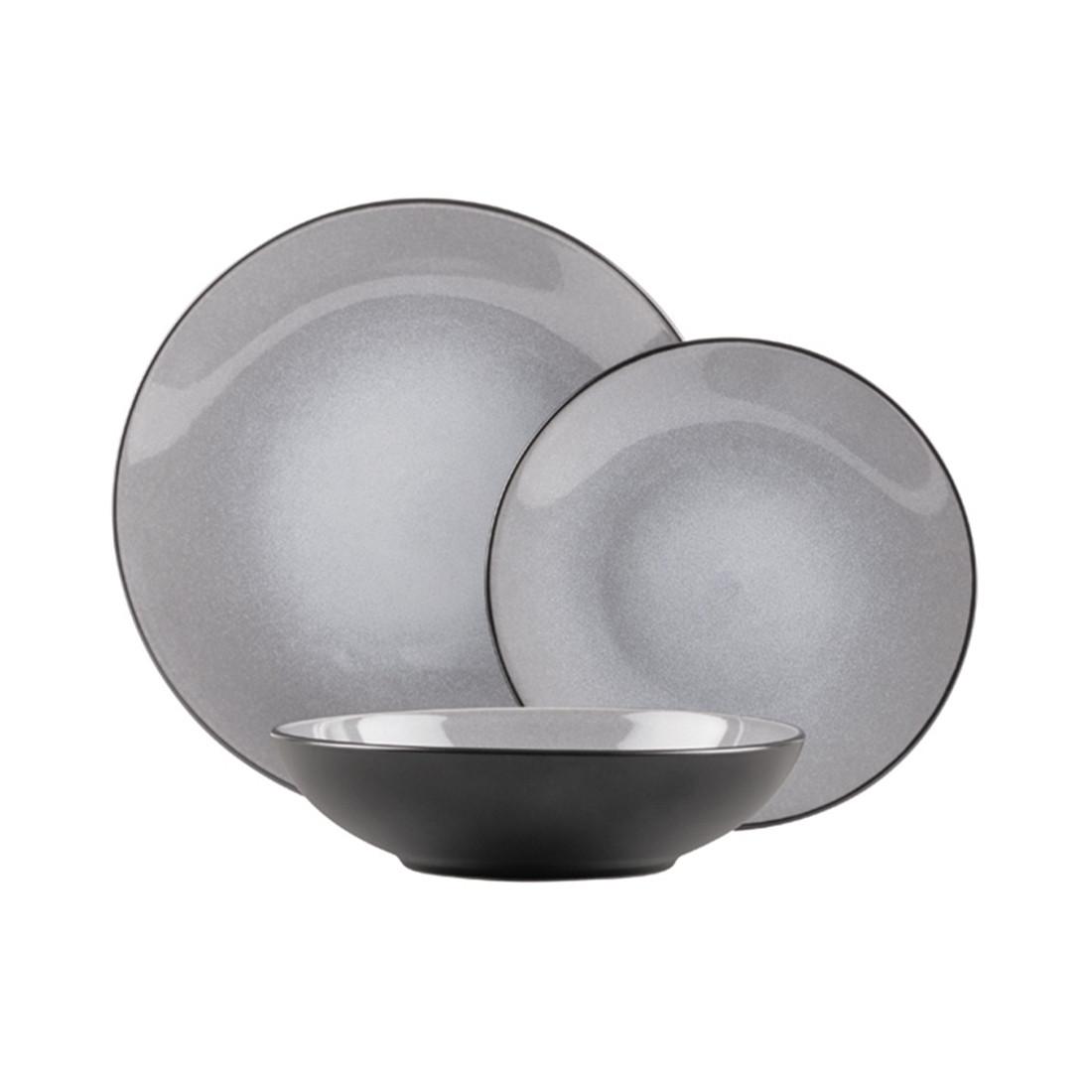 Image of Tellerset 18 Teilig Aspen Collection Grey Unisex 18 pezzi