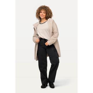 Ulla Popken  Jean cargo Mandy, coupe large et droite, poches 