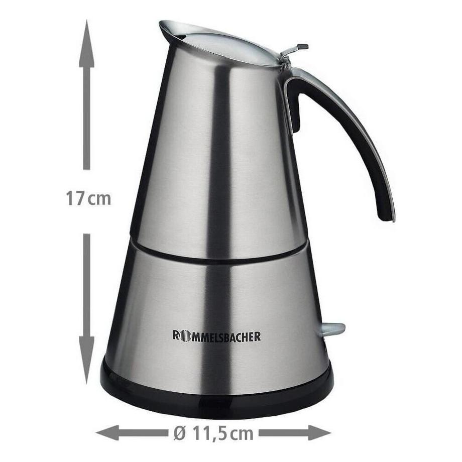 Rommelsbacher  Espressokocher 20.EKO 364/E Silber 4 Tassen 