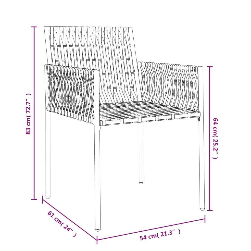 VidaXL Chaise de jardin rotin synthétique  