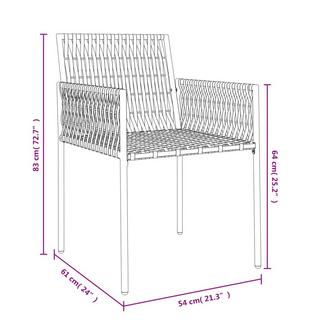 VidaXL Chaise de jardin rotin synthétique  