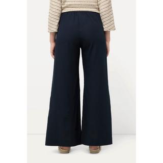 Ulla Popken  Pantalon palazzo en lin mélangé. Taille élastique et jambes larges 